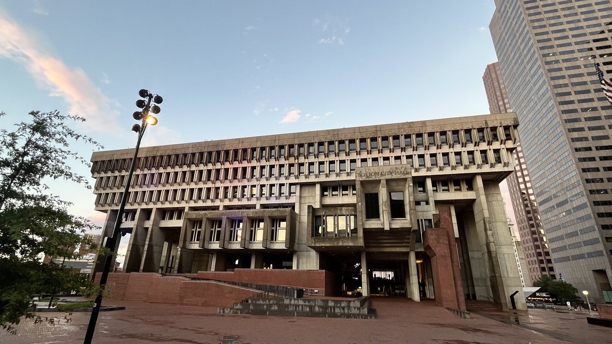 Wellstonist's tweet image. Boston City Hall they will never make me hate you