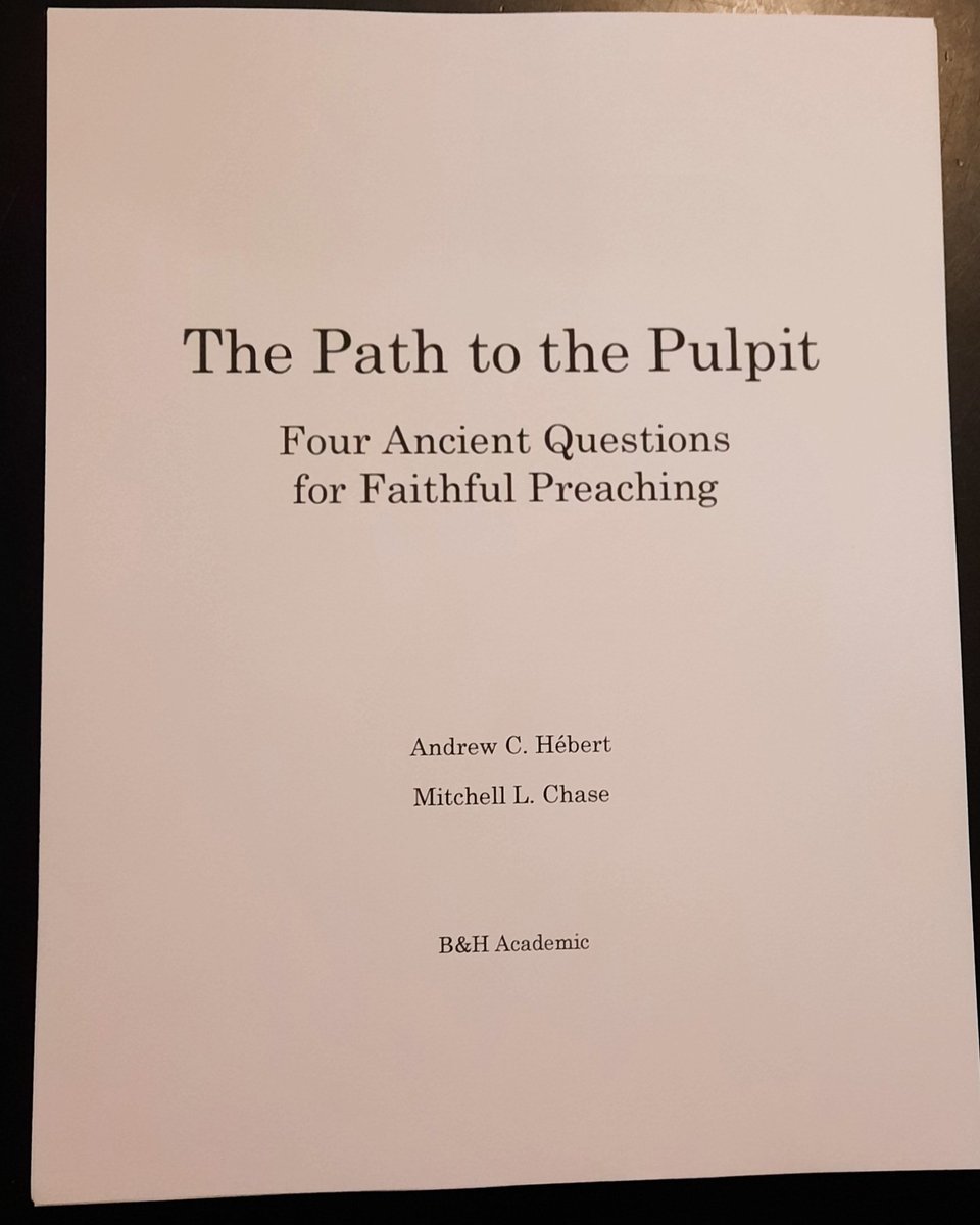 mitchellchase's tweet image. Excited to turn in this manuscript (from @andrewhebert86 and me) to @BHAcademic tomorrow. Coming in 2026!
Hoping to especially encourage pastors in the sacred and glorious task of preaching.