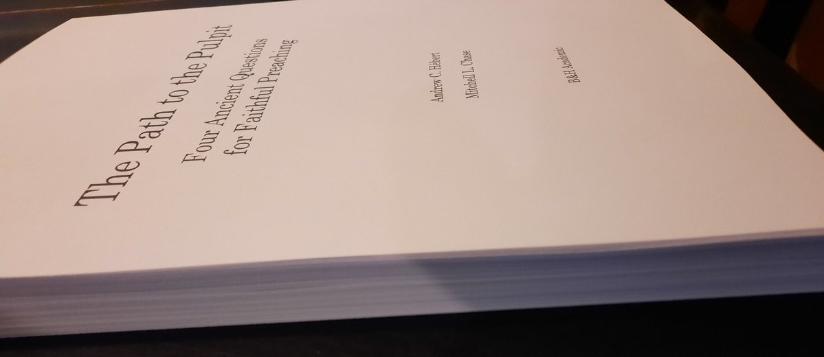 mitchellchase's tweet image. Excited to turn in this manuscript (from @andrewhebert86 and me) to @BHAcademic tomorrow. Coming in 2026!
Hoping to especially encourage pastors in the sacred and glorious task of preaching.