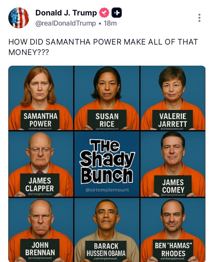 patriotstorm17's tweet image. Trump's most recent truths. The gloves are off. Obama will go to jail! Enjoy 🍿 🍿 🍿 🍿 🍿