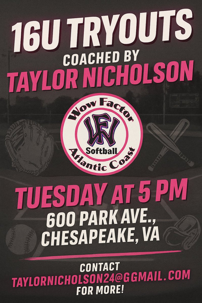 Tayy Nicholson๐ฉท (@tay_lor_16) on Twitter photo Looking to finalize our 16u roster!
Iโm ready to help these girls sharpen their current skills, develop new ones, and experience high-level, college-style practices that push them to the next level!
taylornicholson24@gmail.com Looking to finalize our 16u roster!
Iโm ready to help these girls sharpen their current skills, develop new ones, and experience high-level, college-style practices that push them to the next level!
taylornicholson24@gmail.com