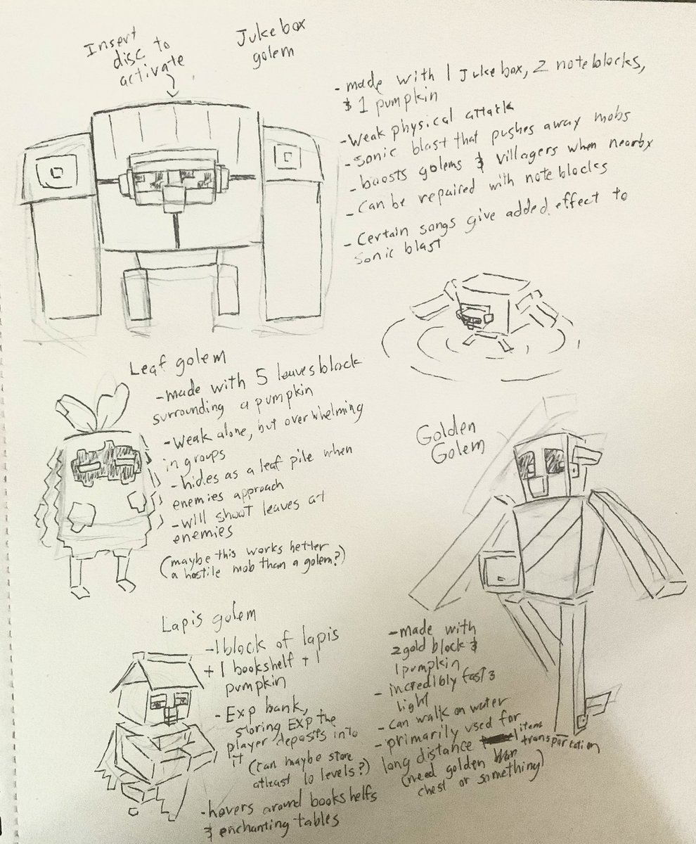NFWstudios's tweet image. Minecraft concept doodles
