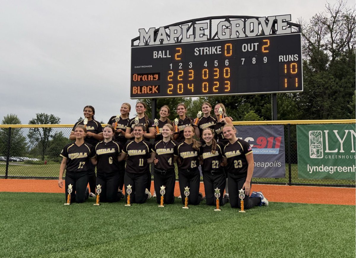 Congrats to the 14U House Softball team - the Cyclones - for winning the end of season tourney!