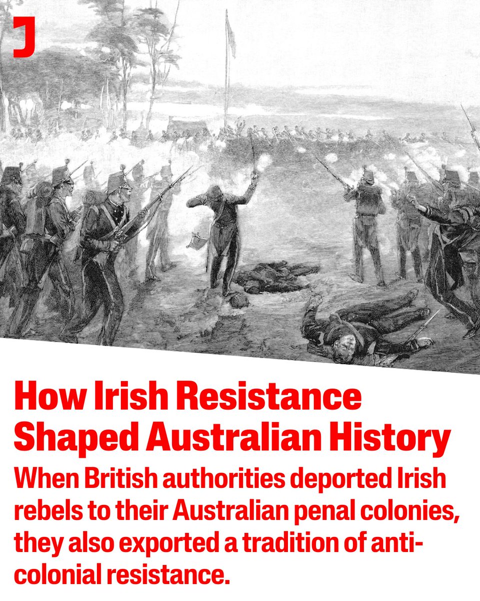 JacobinAust's tweet image. When British authorities deported Irish rebels to their Australian penal colonies, they also exported a tradition of anti-colonial resistance.

Read more at: jacobin.com/2025/07/irish-…