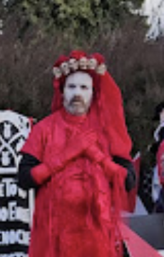 VoteLewko's tweet image. Theatre kids for Hamas!
An anti-Israel protest at the Embassy in Canberra included a stunning and brave performance by an offshoot of the "Red Rebels", formerly climate activists - now men in drag.
📹 - Manar Ahmad
