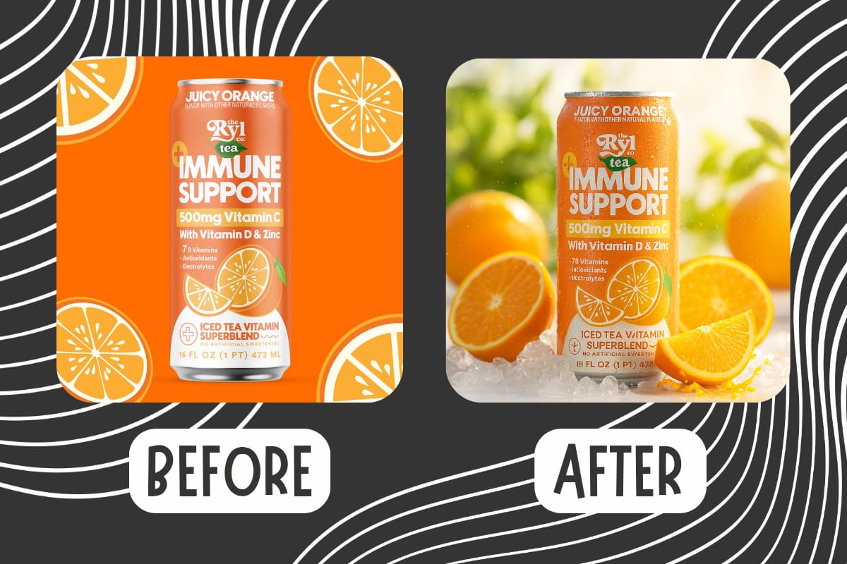 epicgldy's tweet photo. @drinkryl said “immune support” and I said “cool, but make it sexy.” 🍊💁‍♂️
Now it looks like it cures bad design too.
#CitrusGlowUp #MockupMadness
#GraphicDesign https://t.co/IZIo3XWQbA