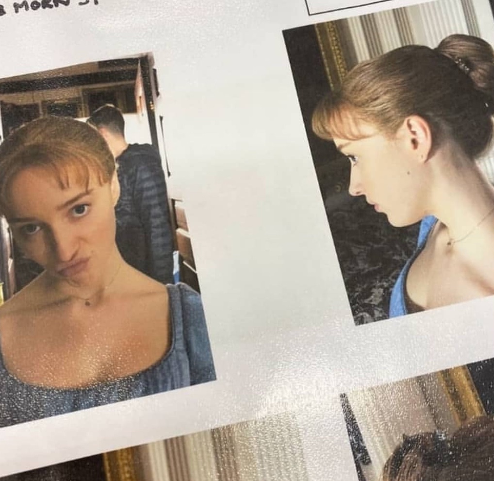 BtonArchives's tweet image. Phoebe Dynevor behind the scenes of #Bridgerton Season 1