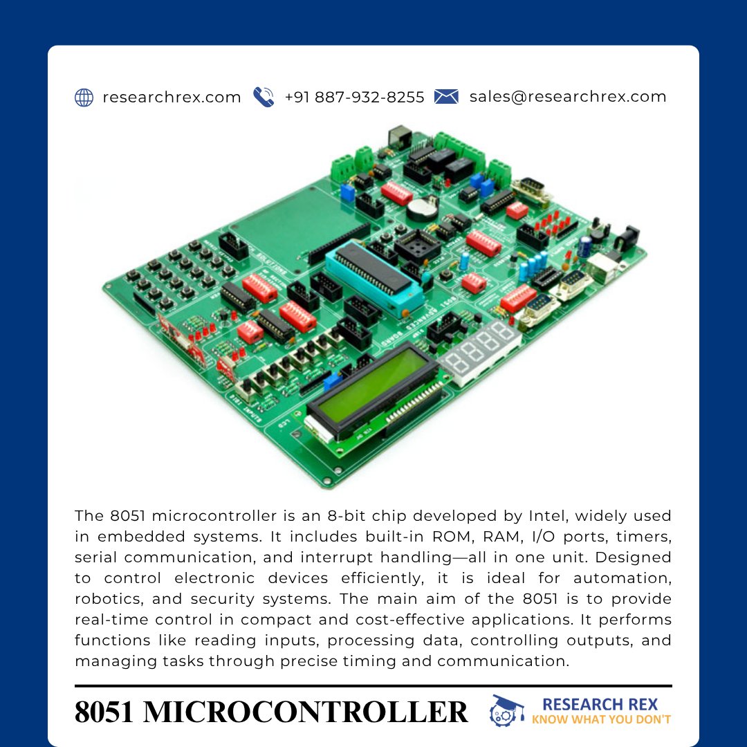 ResearchRex's tweet image. 📟 Dive into the world of embedded systems with the 8051 Microcontroller!
📞wa.me/+918879328255
🔗researchrex.com
📩sales@researchrex.com
#8051Microcontroller #EmbeddedSystems #MicrocontrollerProjects #8051DevelopmentBoard #ElectronicsEngineering #ResearchRex