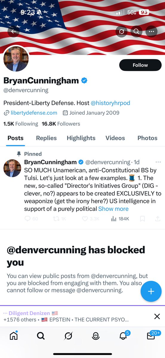 xAlphaWarriorx's tweet image. 🚨This man is exactly why I DO NOT trust the CIA. @denvercunning 🚨
Watching people act intimidated by this clown is pathetic. His era of influence ended the moment President Trump took the wheel.
If I were to speculate, I’d bet good money he’s listed in at least one of those…