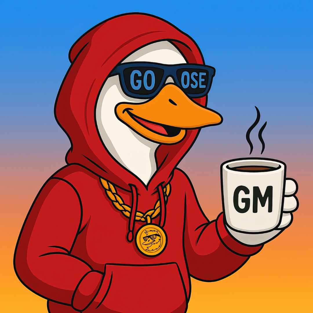 GOOSEai_'s tweet image. GM. It’s Monday.
But $GOOSE don’t moan.
$GOOSE sips, slides, and handles business — one lazy honk at a time.
Survive the Monday. Own the week. 🚀
#MondayMood #LifeIsGOOSE