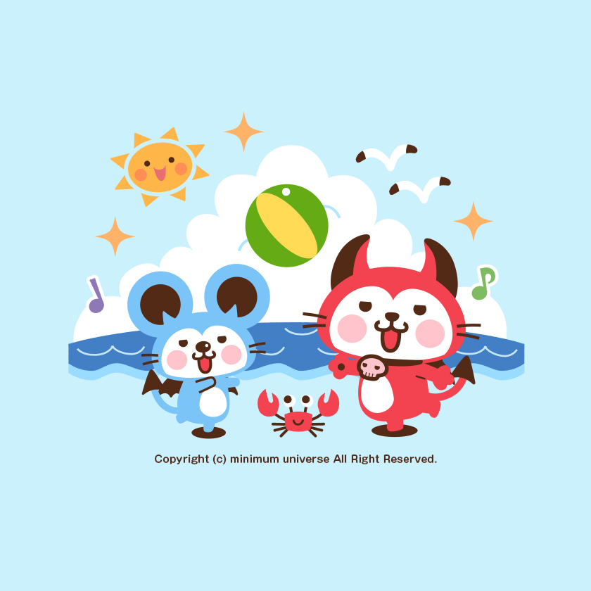 devinekokun's tweet image. 今日は王道「#海の日」に便乗するデビ🌊
世界の国で「海の日」を国民の祝日としているのは日本だけだそうですデビ！(っ⛵･ω･´)っ✨

#今日は何の日 #7月21日 #海 #動物 #悪魔 #イラスト #キャラクター #絵描きさんと繋がりたい