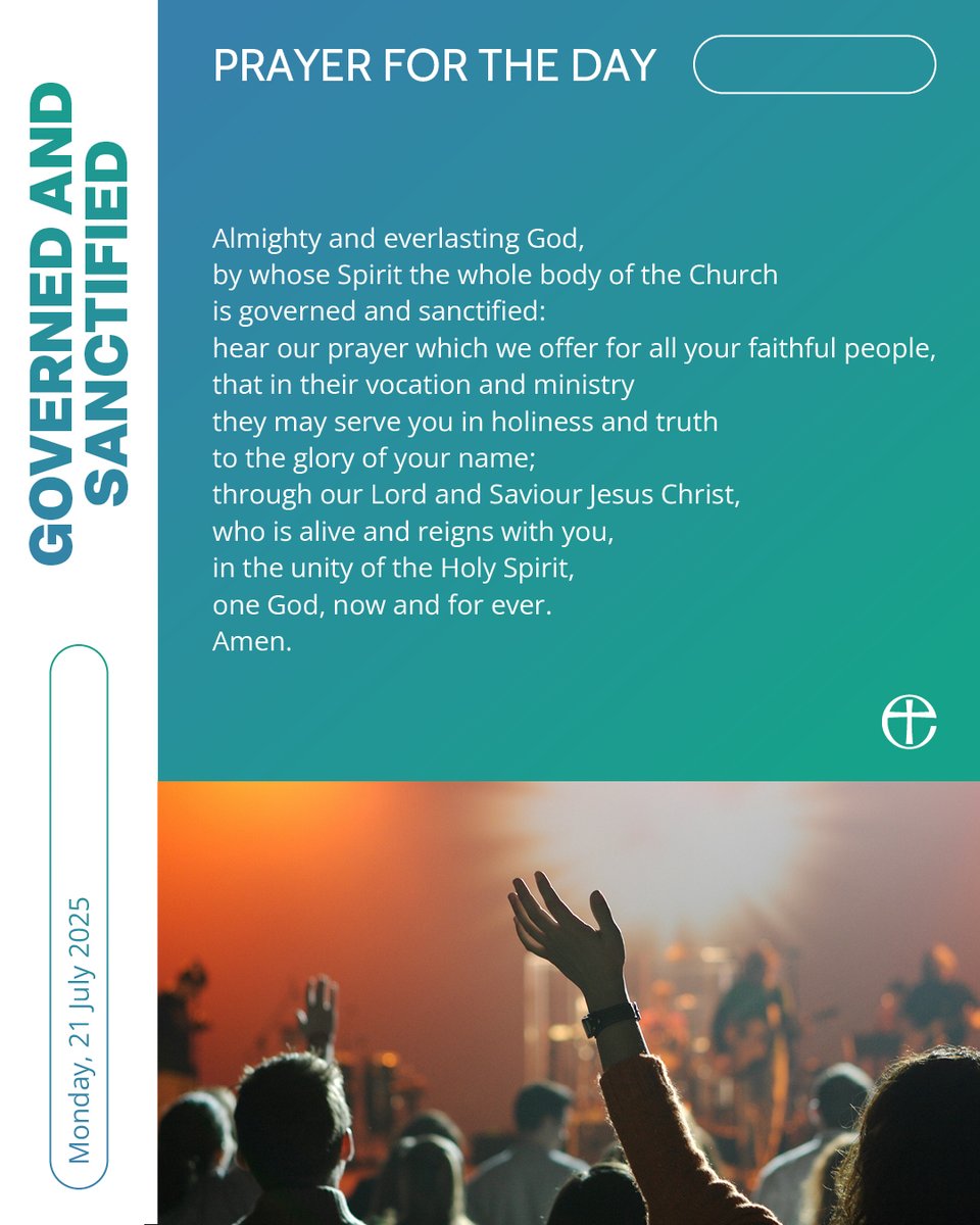 churchofengland's tweet image. Join with us in prayer. 🙏
Today's prayer is available in plain text and audio formats at cofe.io/TodaysPrayer.