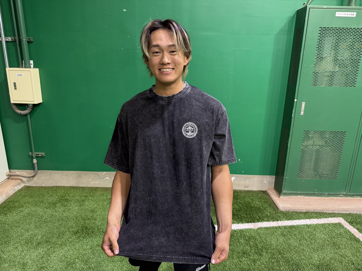 BSW アパレルの半袖Tシャツを着用する #山本大斗 選手。 とても