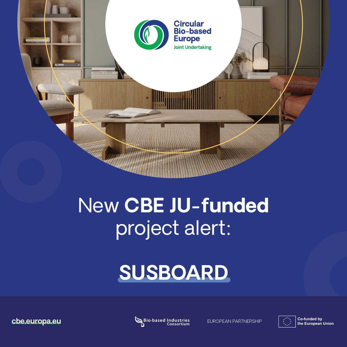 CBE_JU's tweet image. 🚨 New project alert - SUSBOARD joins the CBE JU project portfolio! 🪵🌿
Supported by €6.9 million CBE JU funding, the project aims to develop 100% #biobased, formaldehyde-free adhesive for industrial wood board production.
🔗 Discover more: cbe.europa.eu/projects/susbo…