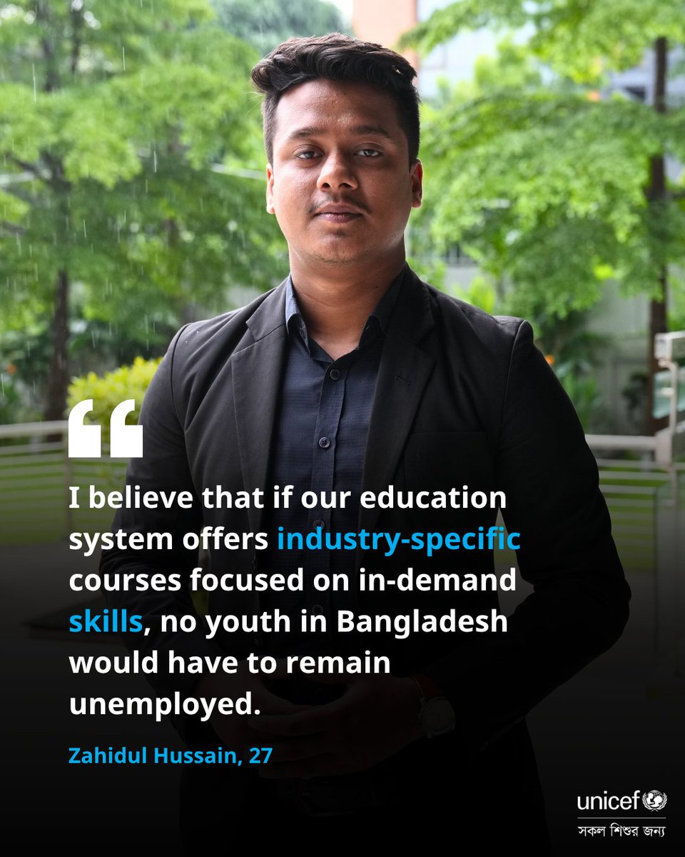 UNICEFBD's tweet image. UNICEF and National University came together under the @GenUnlimited_ initiative to reshape education to be more practical, personalized, and purpose-driven, with the potential to impact over 4 million students like Zahidul across 2,200+ colleges nationwide.