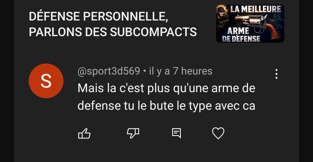 On est devenu faible au point d'oublier qu'une arme de défense permet de tuer...
