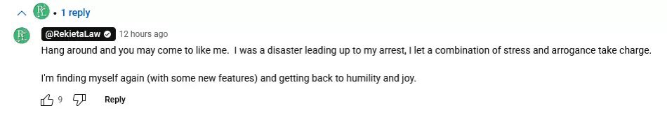 TheScarebro's tweet image. Nick @RekietaLaw coping in YouTube comments...
lol, glad he got over his arrogance...
Only the most humble of people decide to go after the guy he invited to sleep with Our Wife.