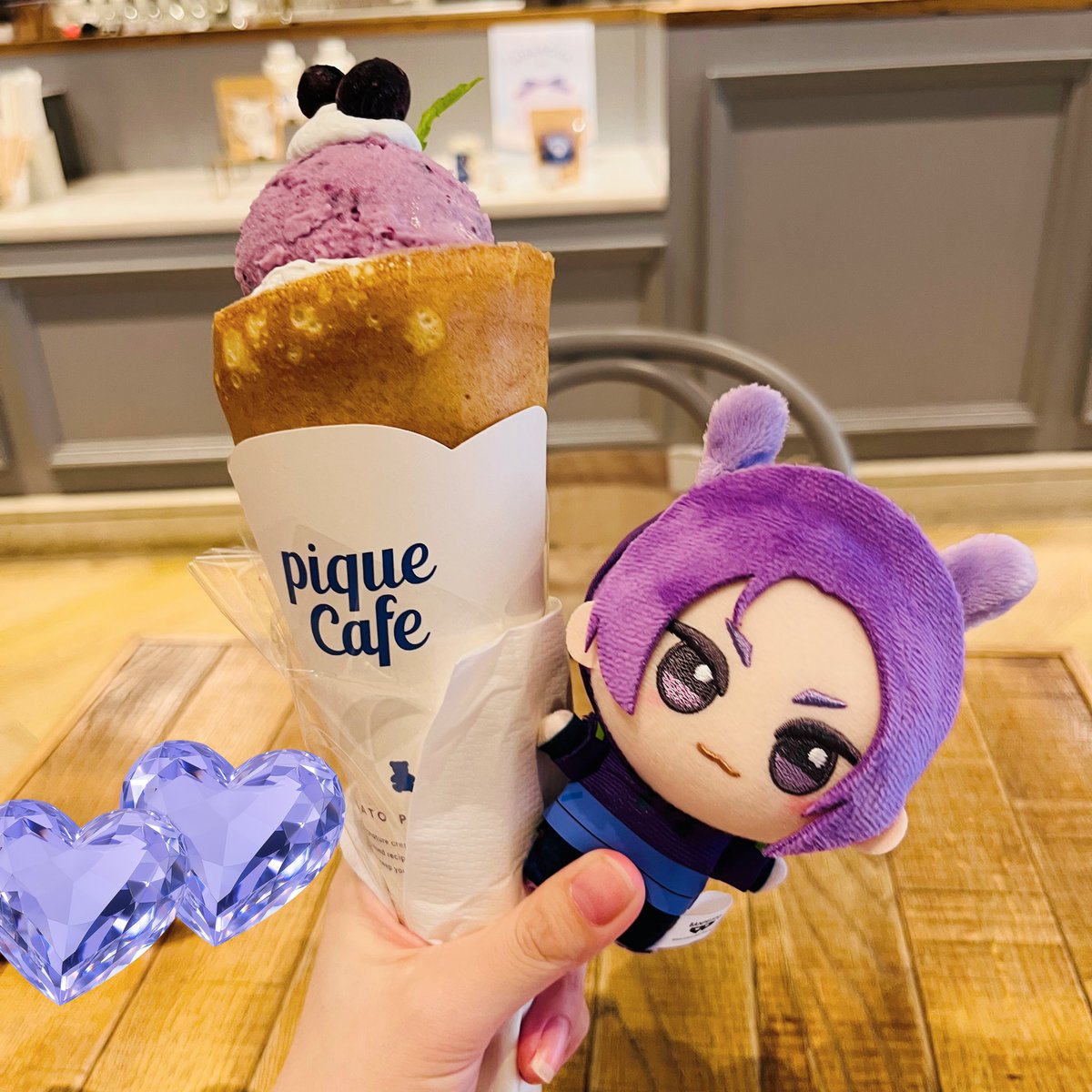 itsuka_omoidasu's tweet image. れぴ〜アイスだよ〜💜🫐