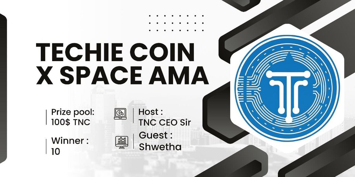 CTechsnetwork's tweet photo. ποΈ LIVE AMA ALERT!
Join us for an exclusive Ask Me Anything on Twitter Space!
ποΈ July 21, 2025
π 8 PM IST
π Win 100 $TNC
π On @CTechsNetwork
π¬ Ask your questions below or live!
Letβs talk vision, future & more! π
#TechieCoin #TNC #CryptoAMA #Web3Community #TwitterSpace https://t.co/TNOZWGMZ8x