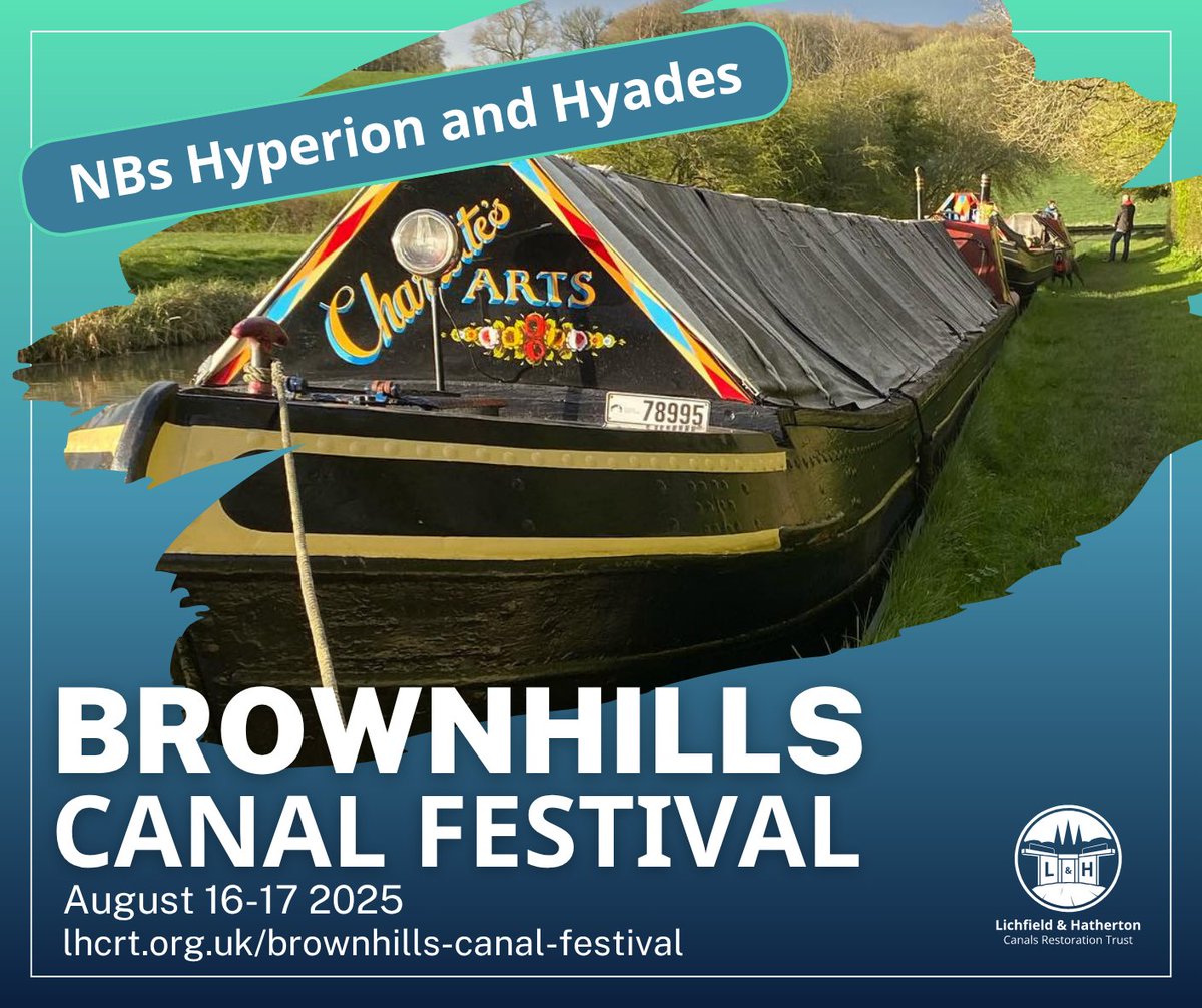 LHCRT1's tweet image. Hyperion, built in 1935 and paired with Hyades for GUCCC. After years of cargo service and more out of trade she later returned to service as a fuel boat.
She’s now owned by Charlotte’s Arts, a printmaker inspired by canal life. Catch her at #BrownhillsCanalFestival
