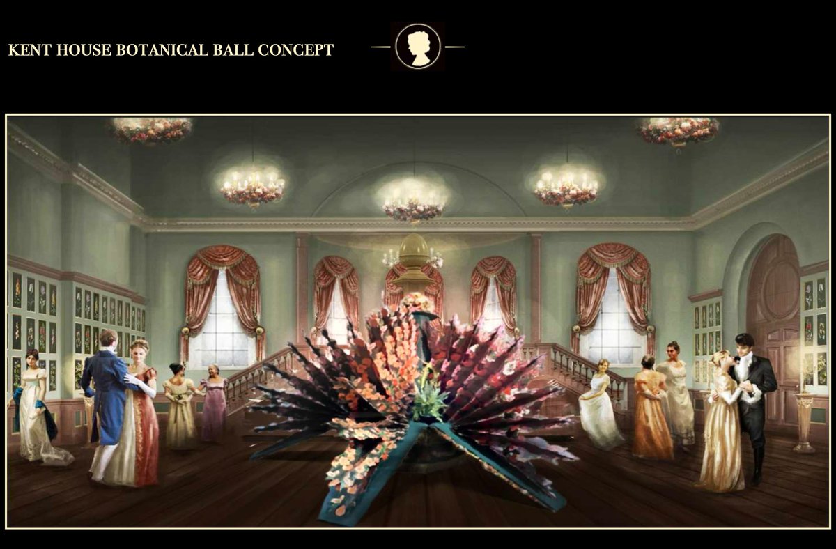 BtonArchives's tweet image. Kent House Botanical Ball Concept from #Bridgerton 3x06