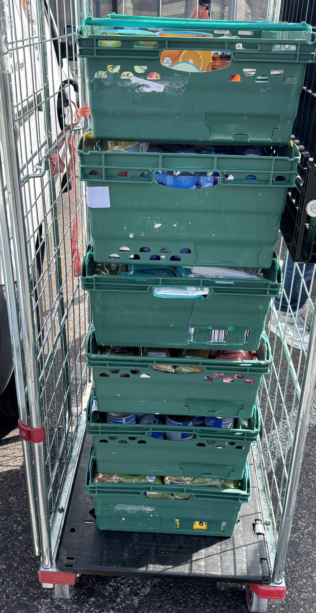 Recent donation of food from @TescoLeyton supporting families experiencing food poverty across East London