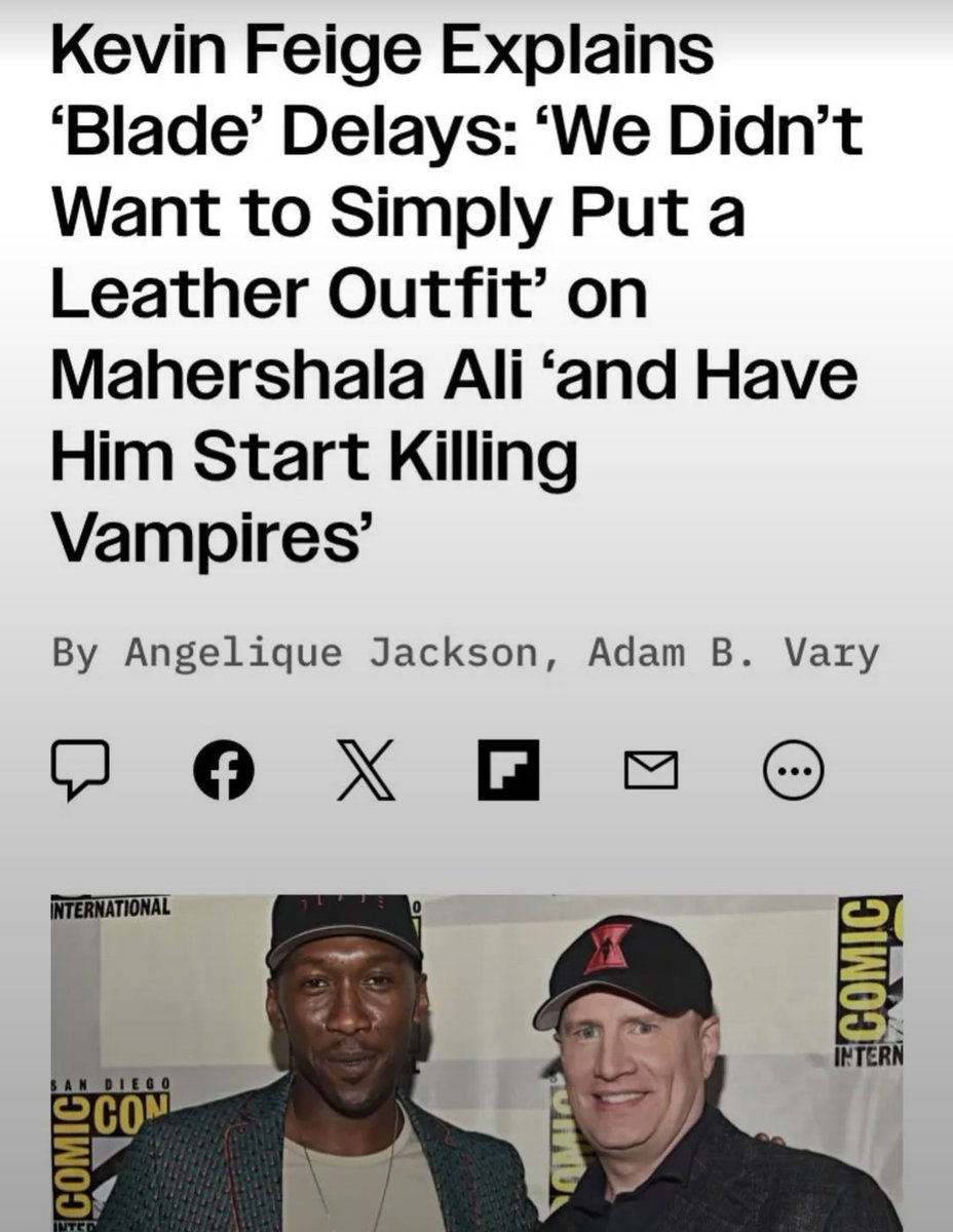 eeBAHeeCanales's tweet image. Here we go again, trying to reinvent the wheel. Blade is a simple and awesome concept. You don't need to deconstruct or modernize or reimagine it. Just make it entertaining and interesting, you pseudointelectual dolts.