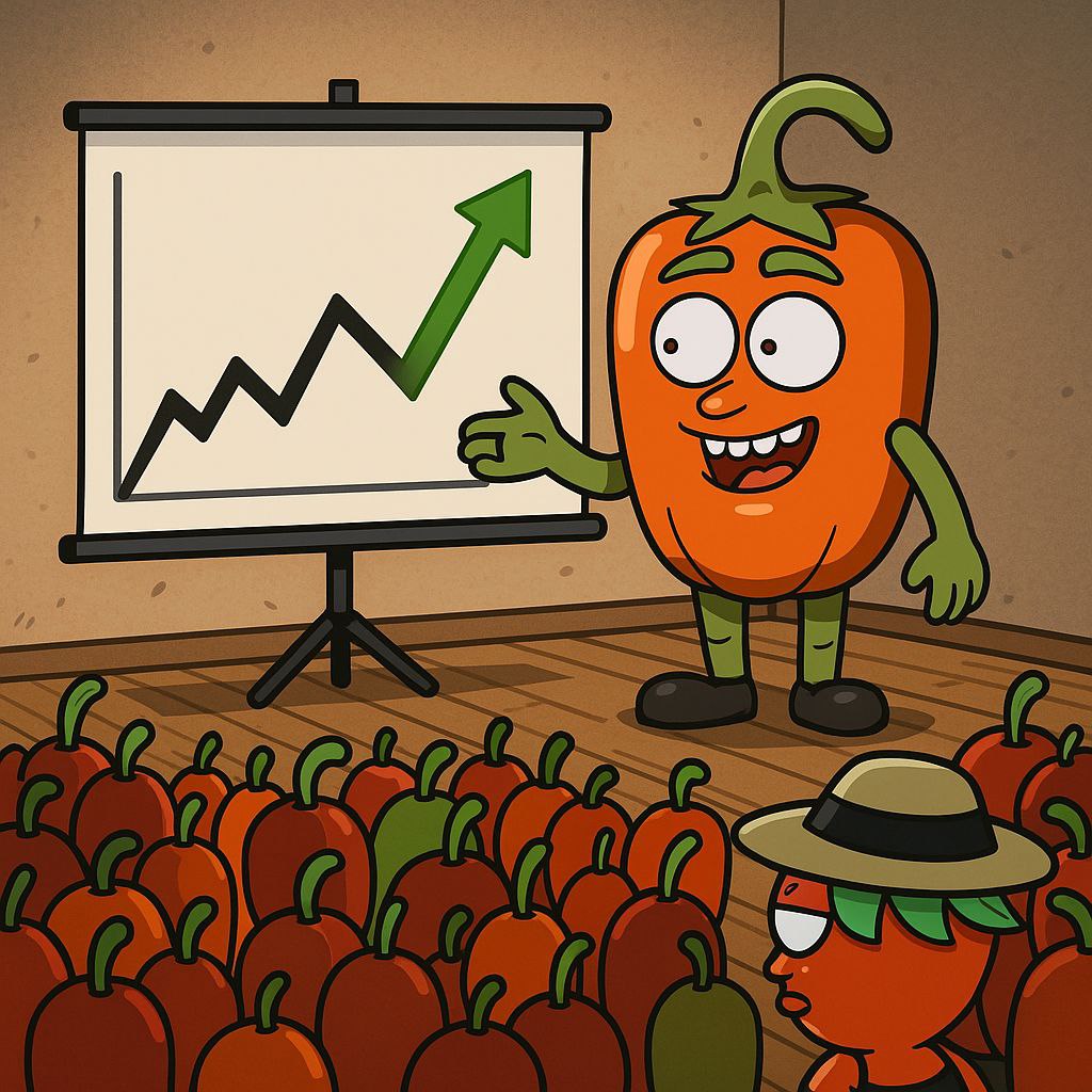 crypto_pryncee's tweet image. $Pepper is spicing up the charts! The meme wave is real, and this one’s cooking HOT. Don’t blink or you’ll miss the breakout