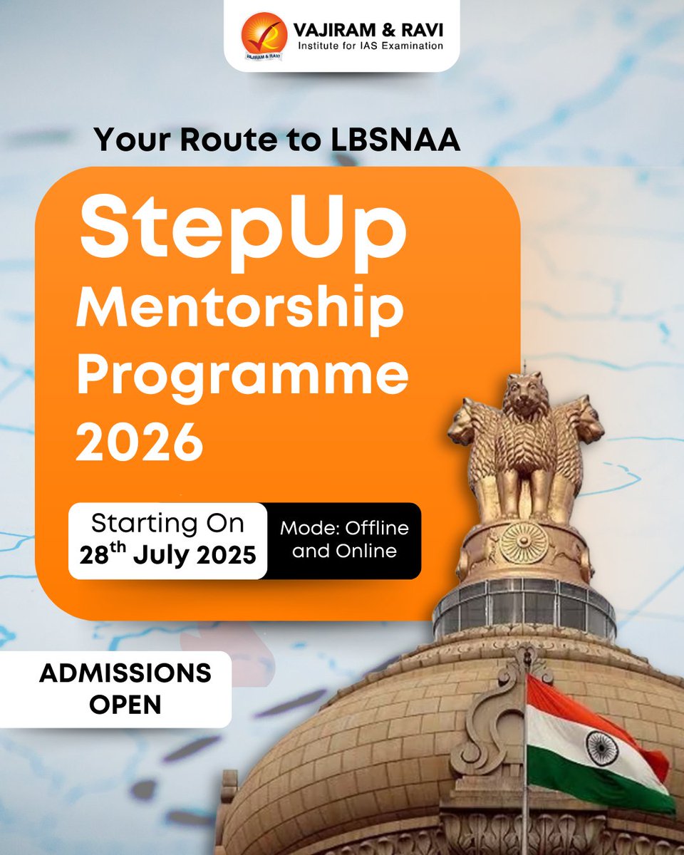 VajiramRavi's tweet photo. A 1.5-year, 4-layered personalised mentorship journey. Ideal for those need direction, discipline &amp; results.

For Enquiry: https://t.co/xR5f4FsHue

More Information : https://t.co/yiyohCx0cD

#VajiramAndRavi #Stepupprogram #TopIASCoaching  ##UPSC2026 https://t.co/ioSuyxEnZV
