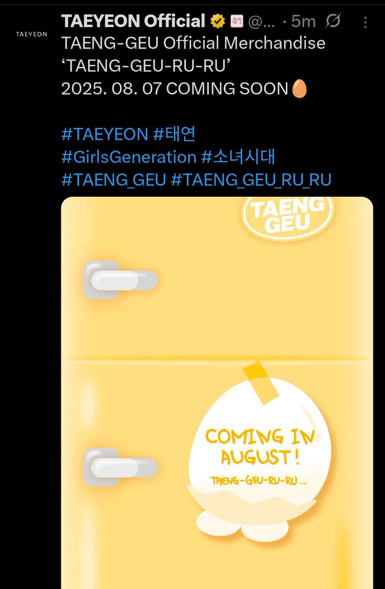 KTYproject_TH's tweet image. สินค้าของแทยอนที่เตรียมปล่อยออกมาจำหน่ายเร็ว ๆ นี้
สิงหาคม ➟ TAENG-GEU 🥚
กันยายน ➟ Bluray 💿
#TAEYEON #태연
@TAEYEONsmtown
