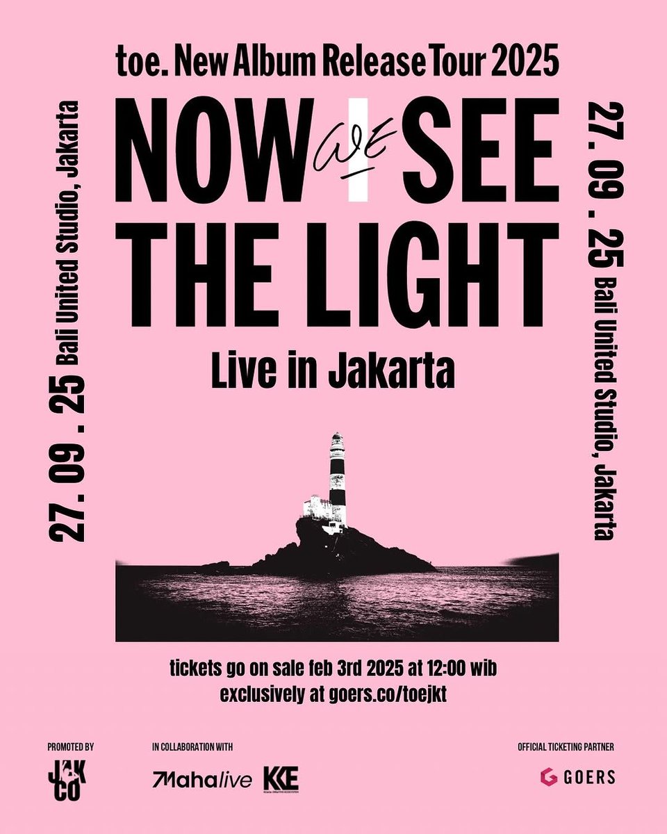 mtgh's tweet image. Don't miss Toe's Now We See The Light Tour in Indonesia at Bali United Studio on 27th September, tickets are available via @GoersApp! @JakartaConcerts
goersapp.com/events/toe-now…