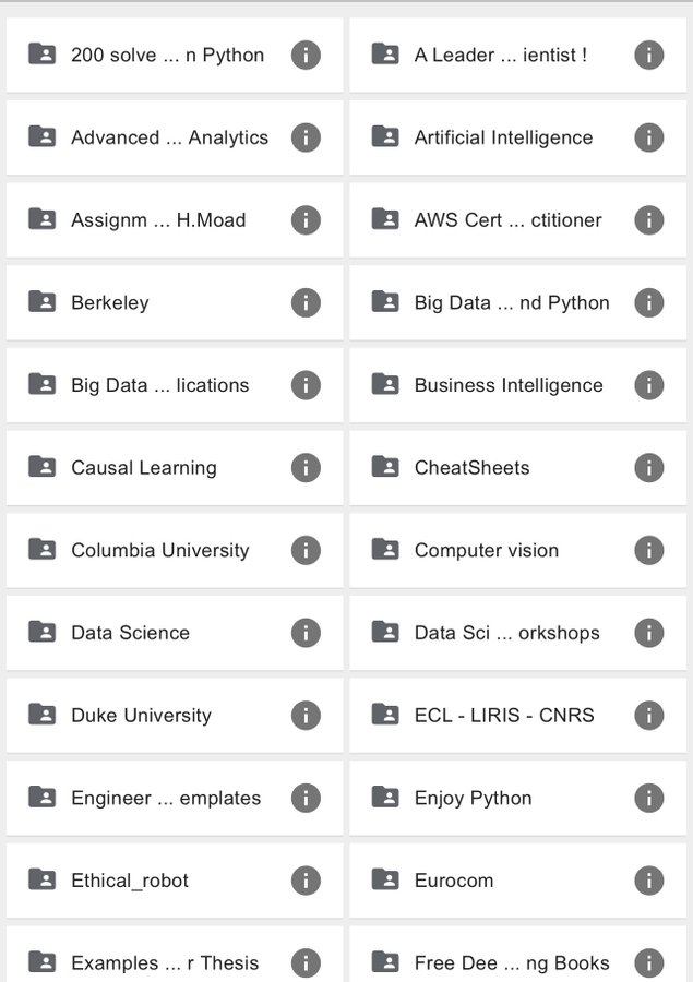 AmanSahota1234's tweet image. 👁 500 TB of Tutorials + Books + Courses + Trainings + Workshops
💀 Data Science
💀 Python
💀 AI
💀 Cloud
💀 BIG DATA
💀 Data Analytics
💀 BI
💀 Google Cloud Training
💀 Machine Learning
💀 Deep Learning
💀 Ethical Hacking
To get it, just:
- Follow me
- Like & RT
- Comment…