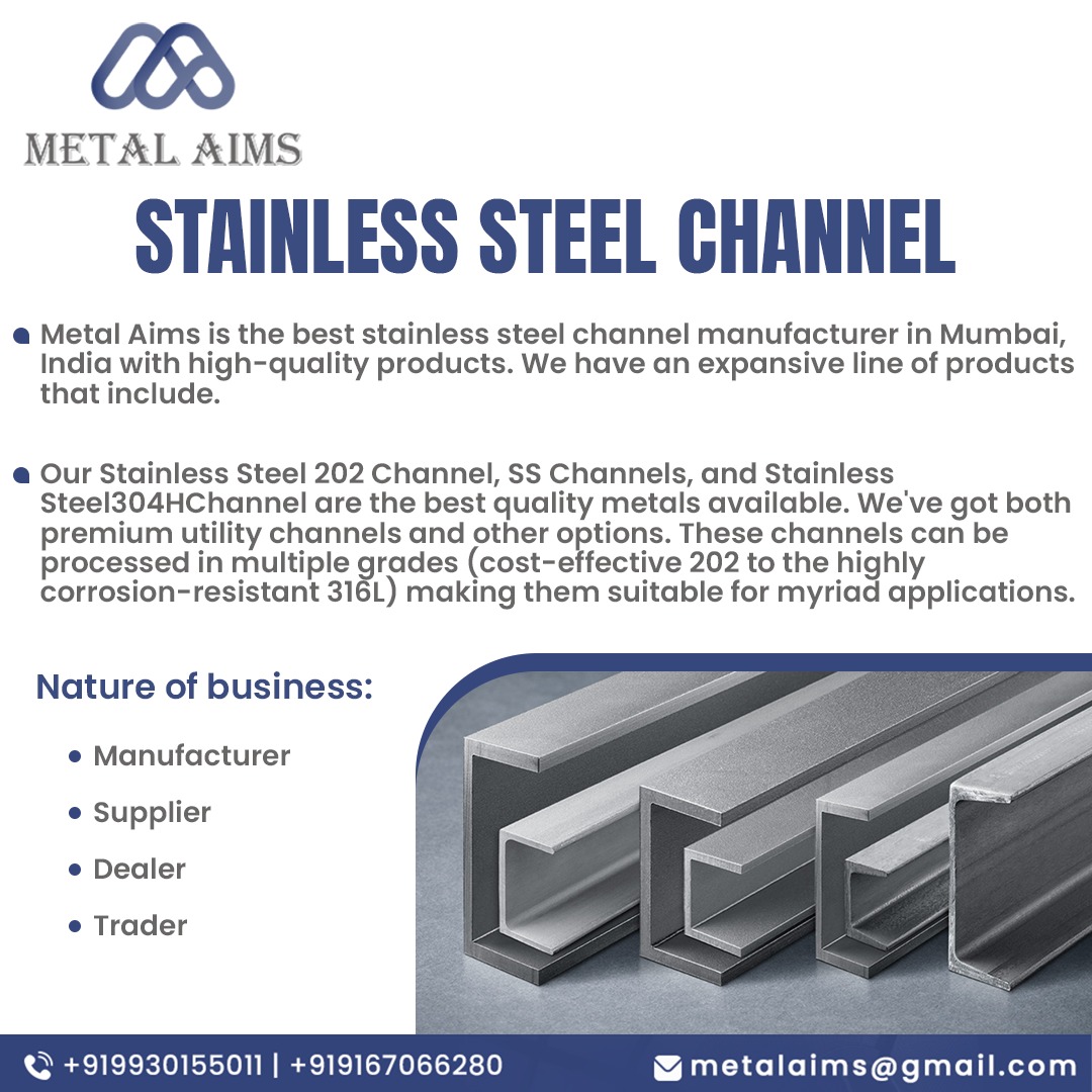 AimMetal's tweet image. Stainless Steel Channel

🛠️ Manufacturer | Supplier | Dealer | Trader
 📞 Call: +91 9930155011 | +91 9167066280
 📧 Email: metalaims@gmail.com

#StainlessSteel #MetalAims #SSChannel #SteelFabrication #SteelIndustry #SteelSolutions #ChannelManufacturer #SteelStructures