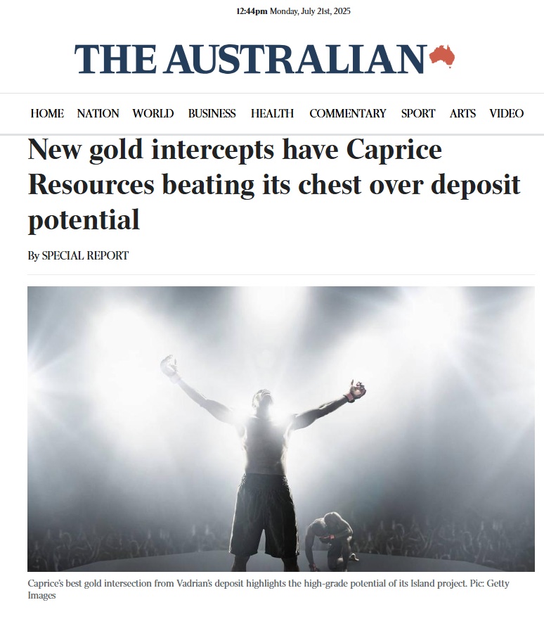 🗞️Editorial in <a href="/australian/">The Australian</a> following  exceptional drill results at Island Gold

✅ 11 m @ 17.3 g/t Au
✅ Strike doubled to 350m &amp; open
✅ Strong hits at New Orient, more assays pending

$CRS advancing toward a high-grade gold resource in WA’s Murchison

theaustralian.com.au/business/stock…