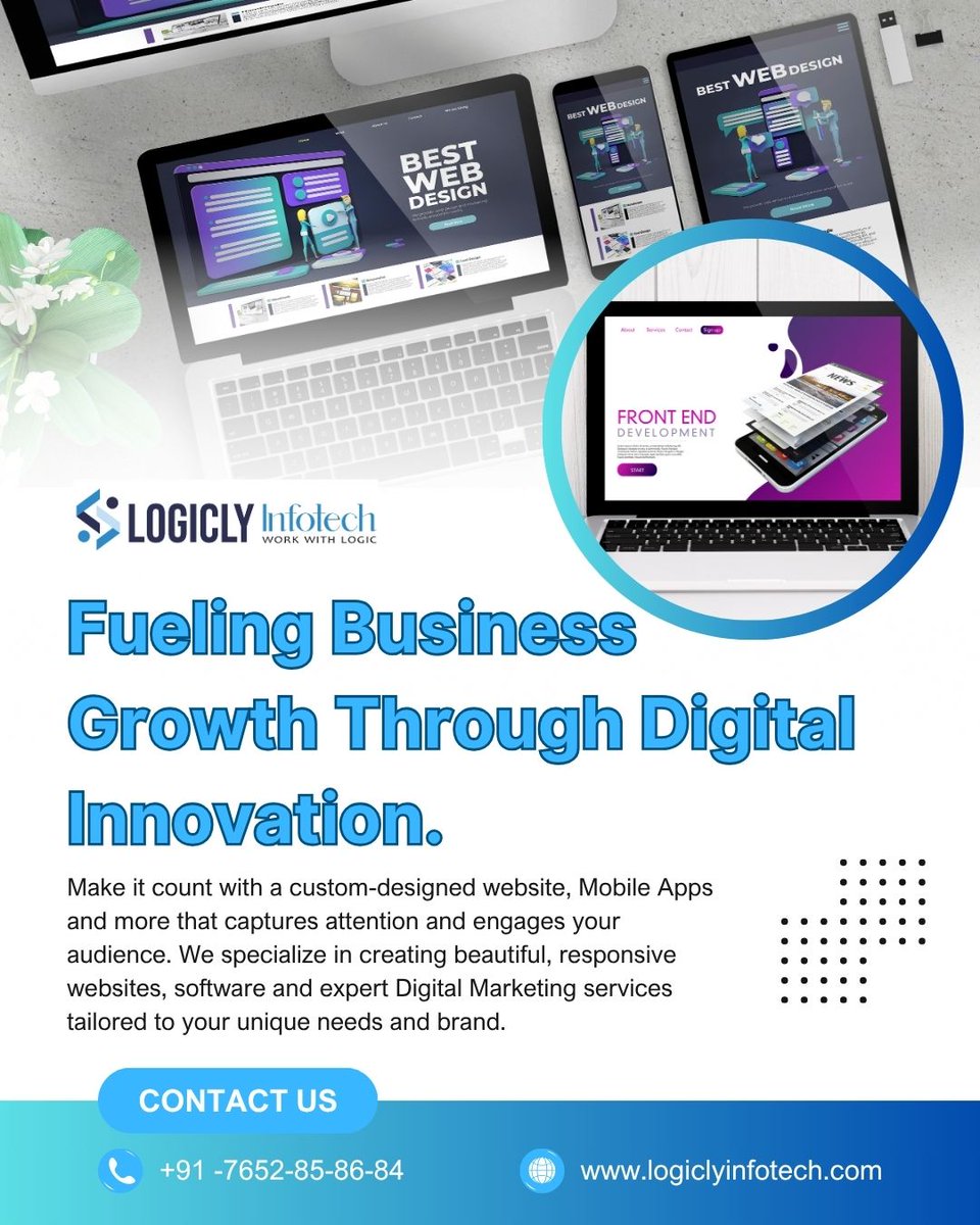 logiclyinfotech's tweet image. ✨ Let’s Build Something Brilliant ✨
At Logicly Infotech, we don’t just write code—we craft digital experiences that drive results. From full-stack development and mobile apps to dynamic eCommerce platforms and high-performance websites, we turn your vision into smart solutions.