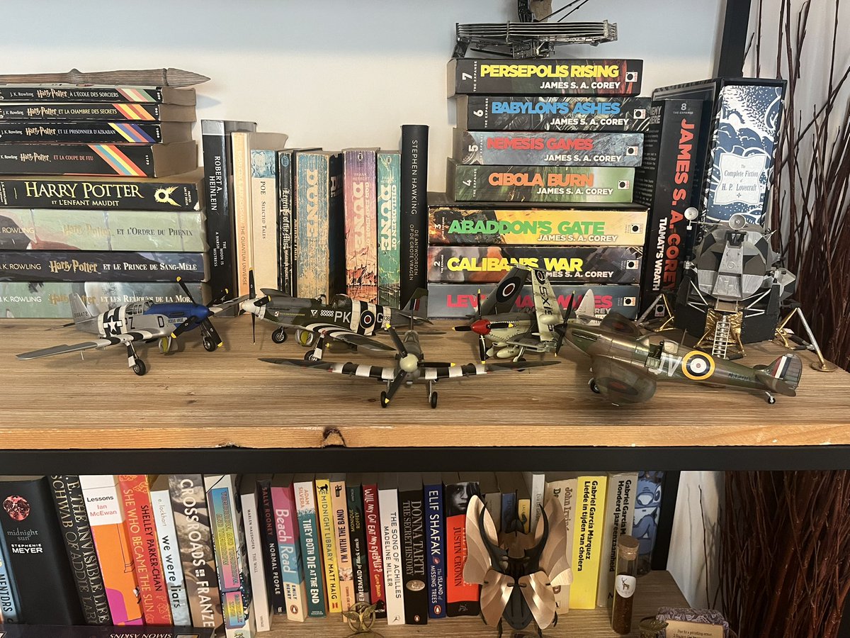 The duo is done! 

I really enjoy cramming them all as close as possible on the shelf… 😁

All my single seaters since I picked the hobby back up in Oktober.

Really need to do a better Mk1 Spit sometime.