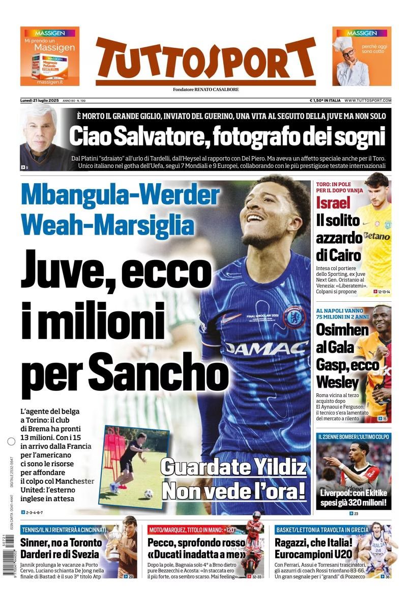Prima pagina #Tuttosport