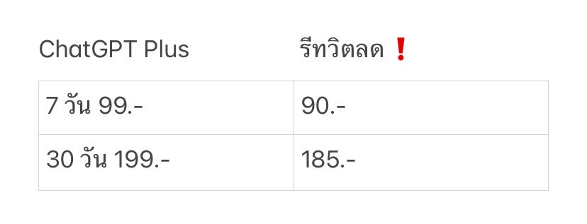 molieshop's tweet image. ChatGPT Plus                  รีทวิตลด❗️

– รีทวิต แคปเพื่อรับส่วนลดทันที 📌
สั่งซื้อ Line @317gaygp  🩷

#หารแชทจีพีที #หารchatgpt
#หารchatgptplus #meitu