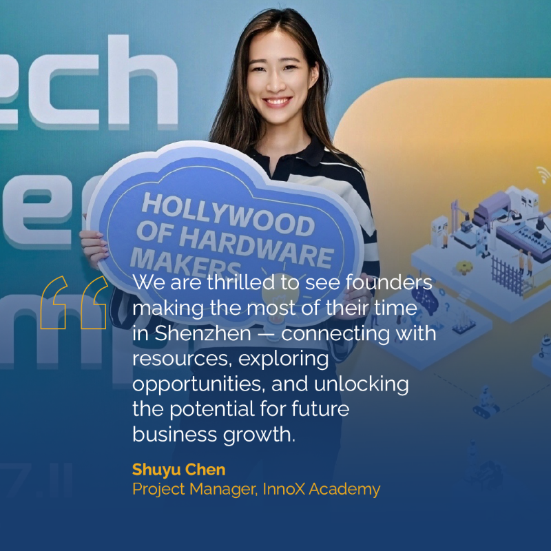 KAUST_News's tweet photo. Saudi hardware tech startups take on Shenzhen at #Shentech Founders Bootcamp 2025, an 11-day bootcamp of factory visits, mentorship, and demo day powered by #KAUST and #InnoxAcademy.
The camp aims to fast-track commercialization and drive Saudi innovation forward.