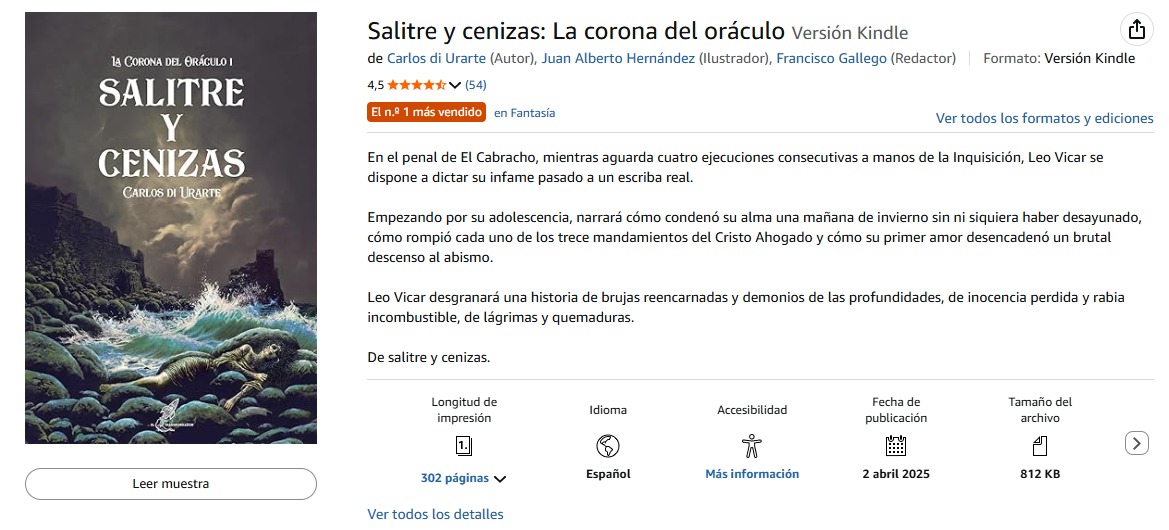Somos amantes del libro en papel y la librería tradicional, pero estamos muy felices de que esta novelaza coseche éxitos en todos los medios

<a href="/DiUrarte/">Carlos di Urarte 🪶 Trono y Abismo</a> <a href="/juanalbertohr/">Juan Alberto Hernández</a> 🔥🔝👏📚☠️, felicidades!!!