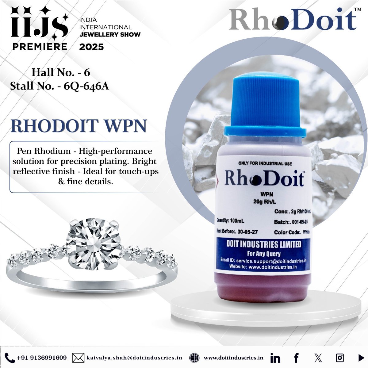 Doit_Industries's tweet image. For the Details That Matter Most!
Introducing RhoDoit WPN at #IIJS2025 – visit Stall No. 6Q-646A for a live demo!