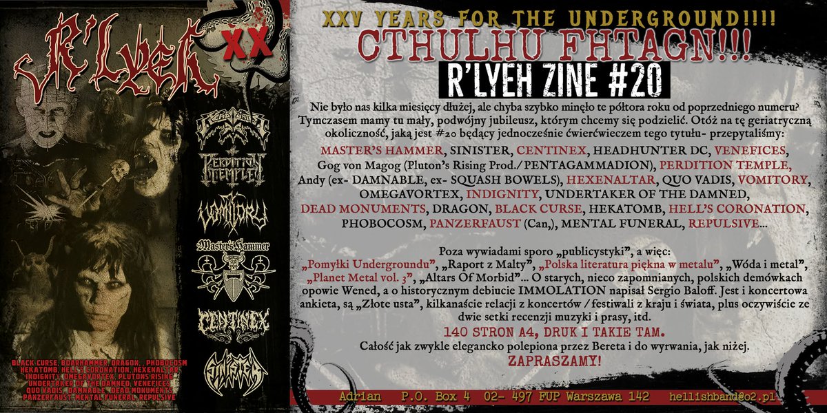 🔔 Interviews with Hell's Coronation &amp; Hexenaltar in the latest issue of R'Lyeh zine.