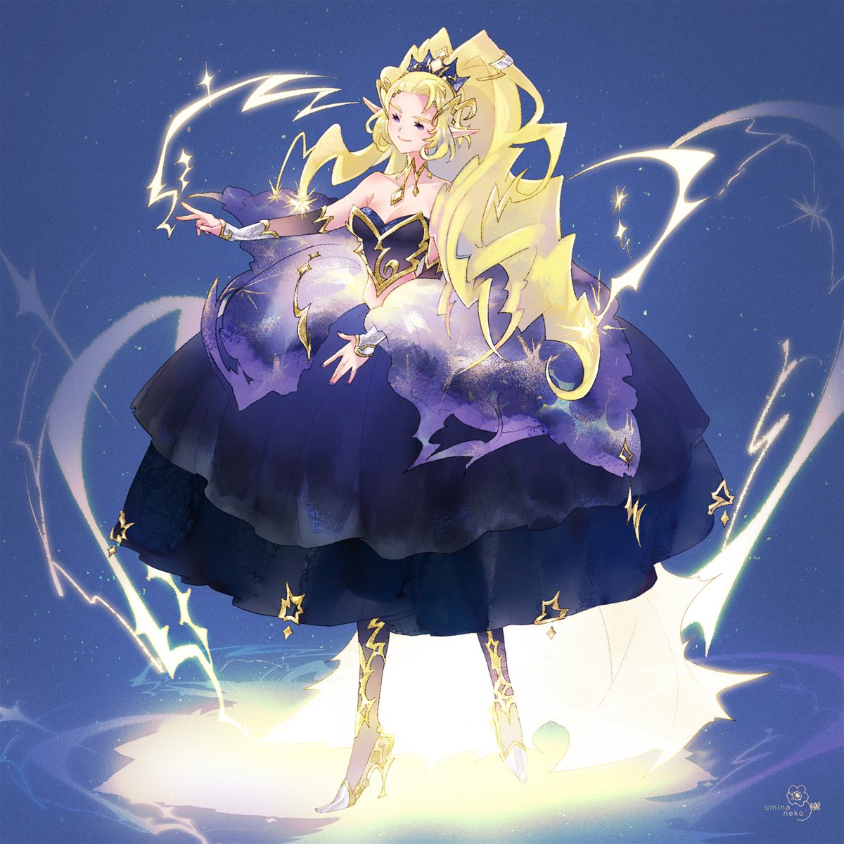 umina_neko's tweet image. 【お題】雷光のプリンセス