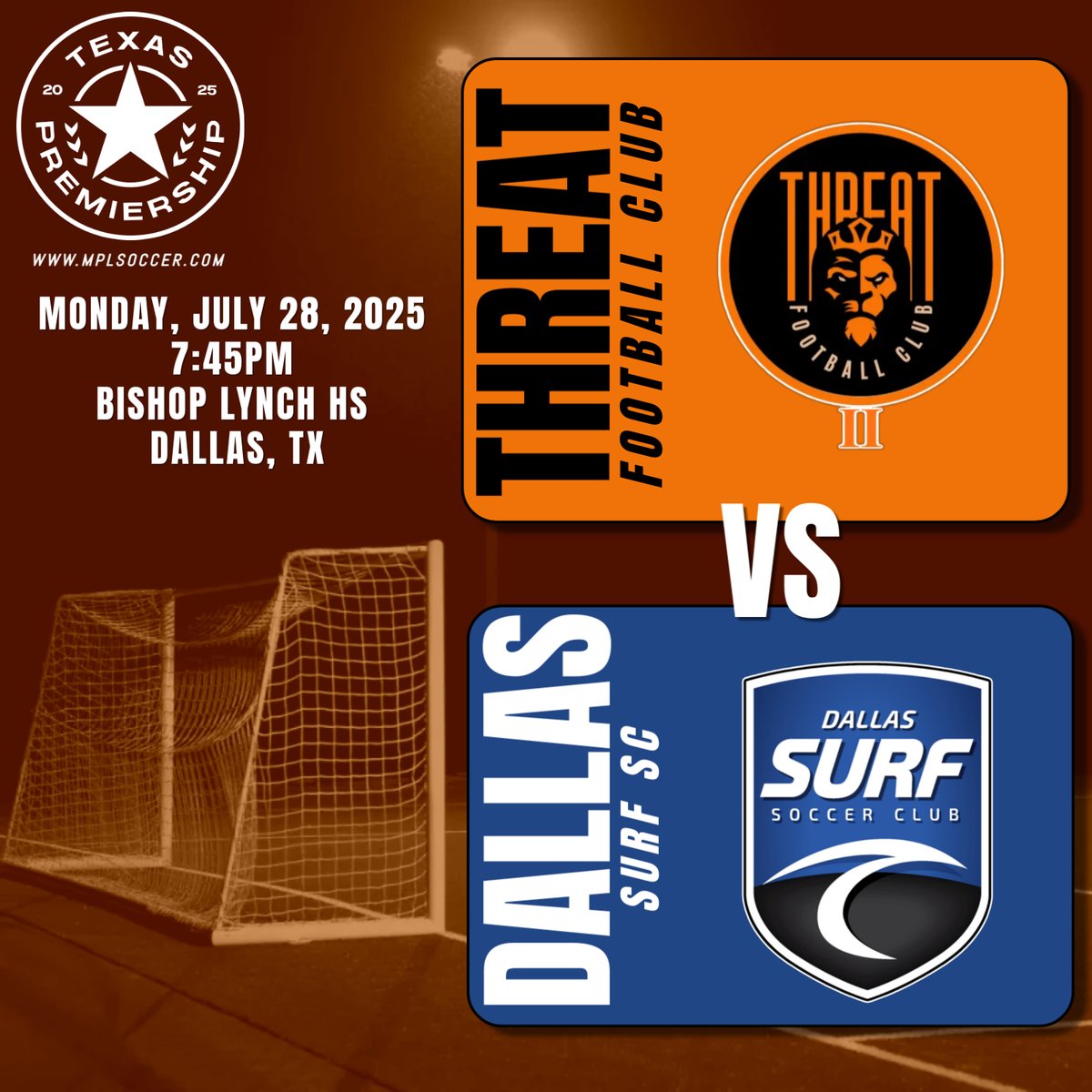 Upcoming Match
#supportlocalplayers
#supportlocalclubs
#dfwsoccer
#metroplexpremierleague
#theleaguesofclubs
#southwestpremierleague
#texassoccer
#metroplexconference
#metroplexwomenspremierleague
#texaspremiership