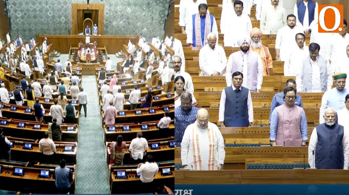 eOrganiser's tweet image. Parliament’s Monsoon Session begins with solemn tributes to the victims of the Pahalgam terror attack and the tragic Air India AI-171 crash.

#MonsoonSession2025 #PahalgamTerroristAttack #AirIndiaCrash