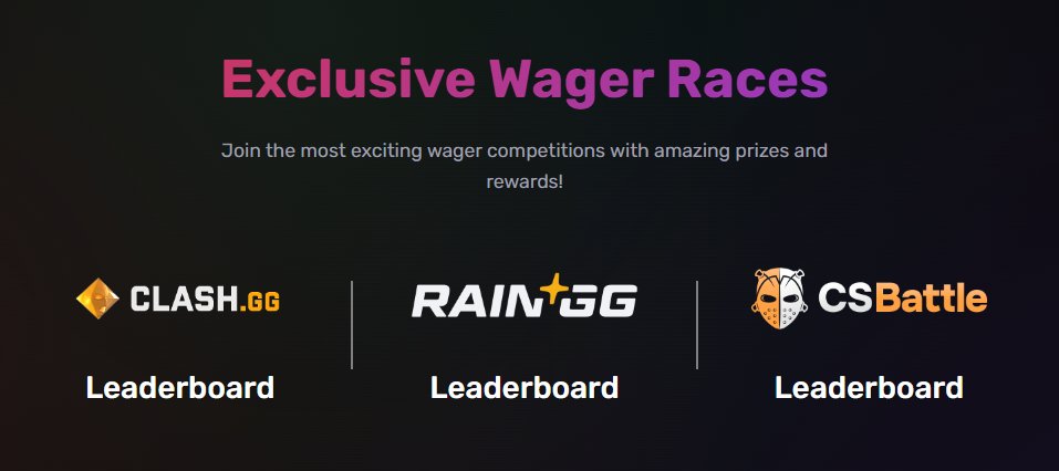 10$ USDT for random repost and tag a friend

bomayerewards.com 

600c Raingg Leaderboard 3days left -  Absolutely free
1000c CSBATTLE Leaderboard 2days left - Free
1500c CLASHGG Leaderboard 5days left - Kinda free

Code " BOMAYE " everywhere

Ends in 5days