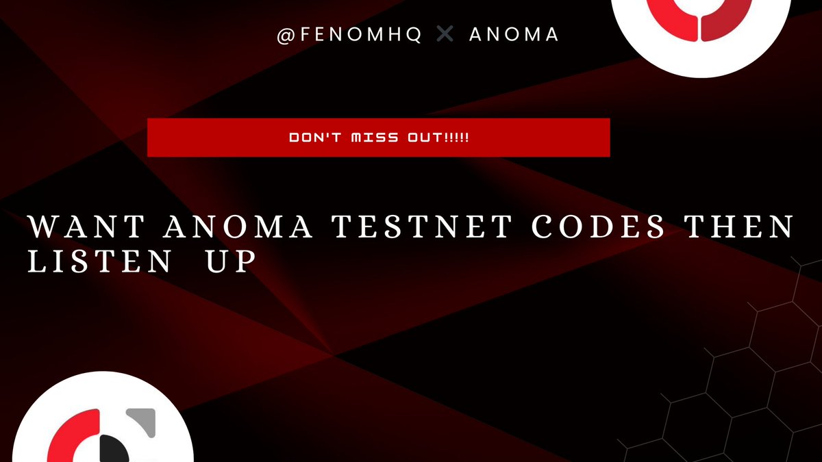FENOMHQ's tweet image. Today is Monday and something huge is happening on @anoma
What is that?
Sharing of Code... wdym
Sharing of Codes I meant that those on the testnet already will be given 3 testnet codes to share out.
What do you do with this info;
Well, if you know anyone on the testnet…
