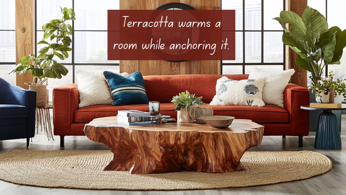 FabricResource's tweet image. Terracotta anchors a room, blending with various design styles from rustic and bohemian, to modern and minimalist. Earthy, timeless, and endlessly versatile. 

#TerracottaDecor #EarthTones #WarmNeutrals #ColorStory #DesignDetails #HomeVibes #ModernOrganic #Dallas