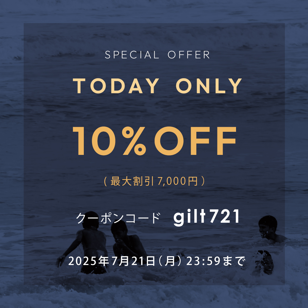 GiltJapan's tweet photo. ＼TODAY ONLY／
  GILT価格からさらに10％OFF！  
🔑クーポンコード：gilt721  
📅期間：2025年7月21日（月）23:59まで    

詳細は以下をご確認ください。 
https://t.co/ZRKzBapfew https://t.co/alwywBvrau