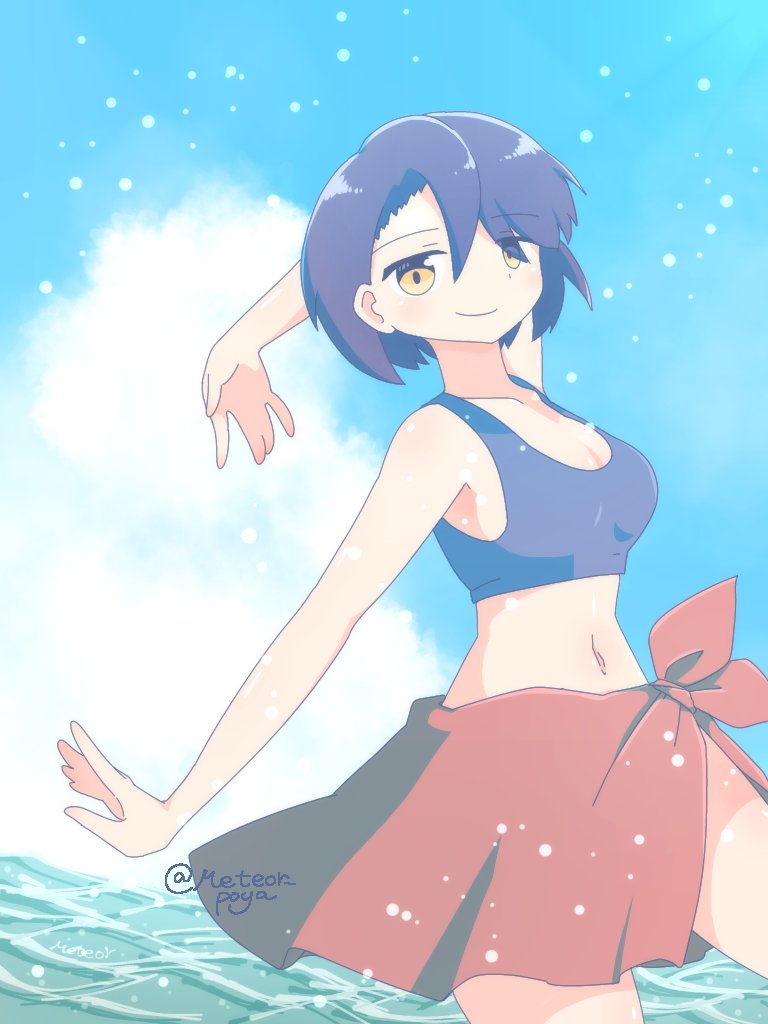 Meteor_poya's tweet image. フォロワーである磁極氏の
紗依ちゃん

とあるタグ企画で描かせていただいた過去作品です。FAタグが存在するので、再掲させていただこうかしら

#海の日 
#この極とまれ

2年前のものですね。当時淡めの色を使うという慣れないことをして若干苦戦しましたが、夏らしい雰囲気に仕上がったと思っています